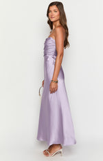 Alexia Purple Strapless Maxi Dress Image