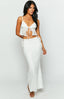 Alexia White Lace Tie Up Maxi Skirt