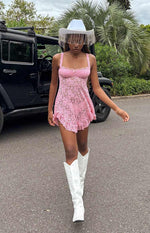 All Mine Pink Lace Mini Dress Image