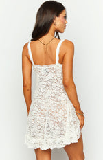 All Mine White Lace Mini Dress Image