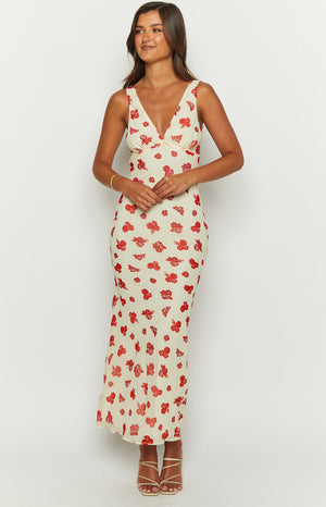 Alonica Rosie Cream Maxi Dress