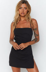 Amara Backless Mini Dress Black Image