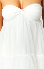 Amba White Strapless Mini Dress Image