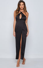 Amia Black Maxi Formal Dress Image