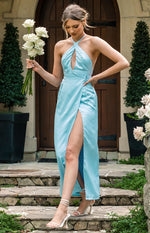 Amia Blue Maxi Formal Dress Image