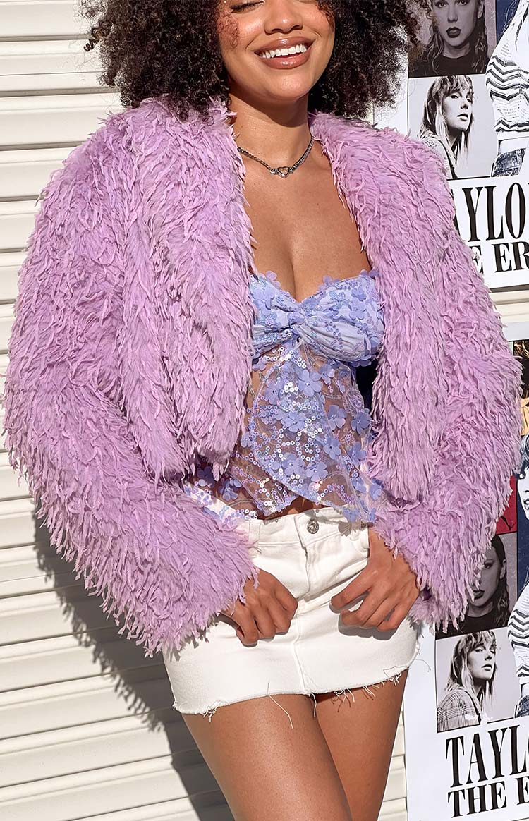 Amy Purple Fringe Jacket Image