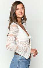 Angel White Lace Bodysuit Image