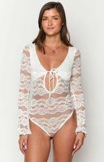 Angel White Lace Bodysuit Image