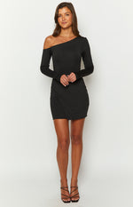 Antonio Black Long Sleeve Mini Dress Image