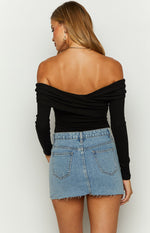 Ari Black Off Shoulder Bodysuit Image