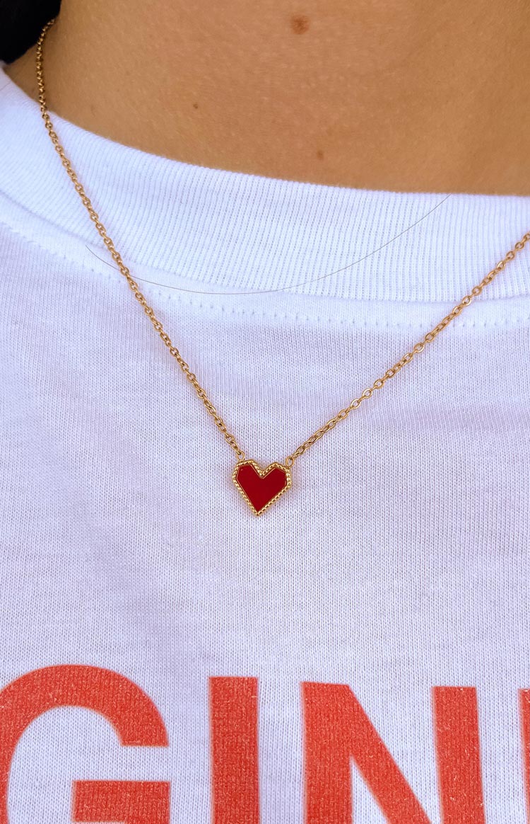 Aria Gold Heart Necklace Image