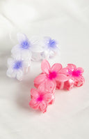 Aria Pink And Purple Flower Clip 2 Pack