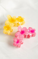 Aria Pink And Yellow Flower Clip 2 Pack