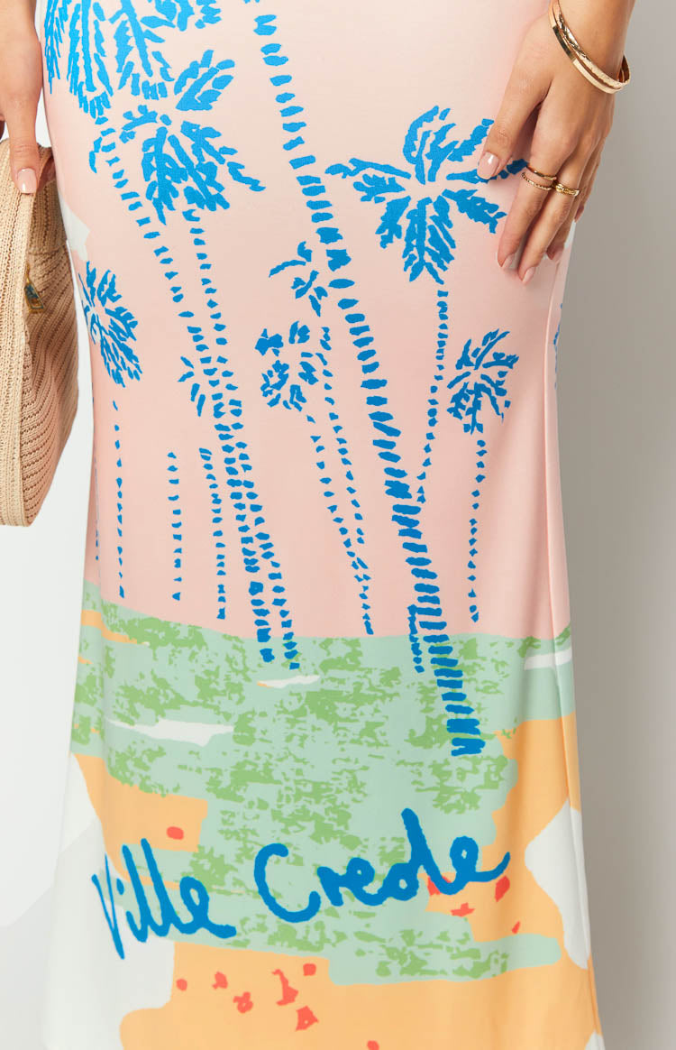 Arizona Ville Crede Palm Print Maxi Dress Image