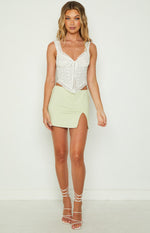 Ashanti Lime Mini Skirt Image