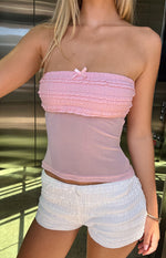 Aubrielle Pink Ruffle Top Image