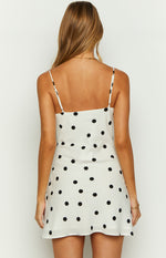 Aura Cowl Neck Polka Dot Mini Dress Image