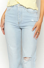 Azura Light Wash Denim Jeans Image