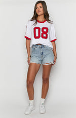 Beginning White Jersey Mini Dress Image