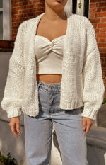 Bad Habits Cream Knit Cardigan Image