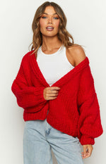 Red on sale cardigan nz