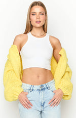 Bad Habits Yellow Knit Cardigan Image