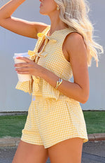 Baxter Yellow Gingham Shorts Image