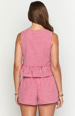 Baxter Red Gingham Shorts Image