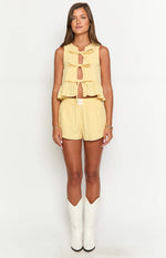 Baxter Yellow Gingham Shorts Image