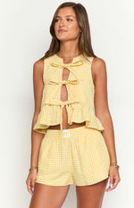 Baxter Yellow Gingham Shorts Image