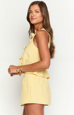 Baxter Yellow Gingham Shorts Image