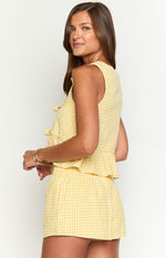 Baxter Yellow Gingham Shorts Image