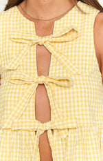 Baxter Yellow Gingham Top Image