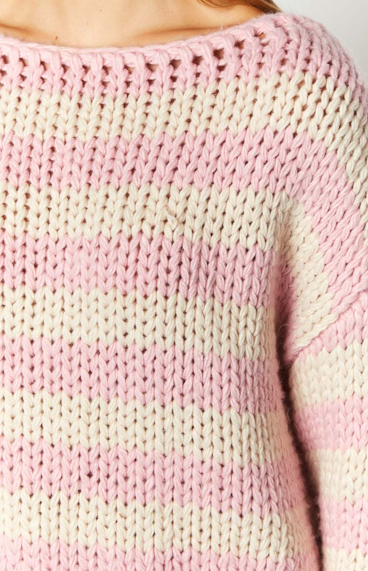 Bea Pink Striped Sweater Image