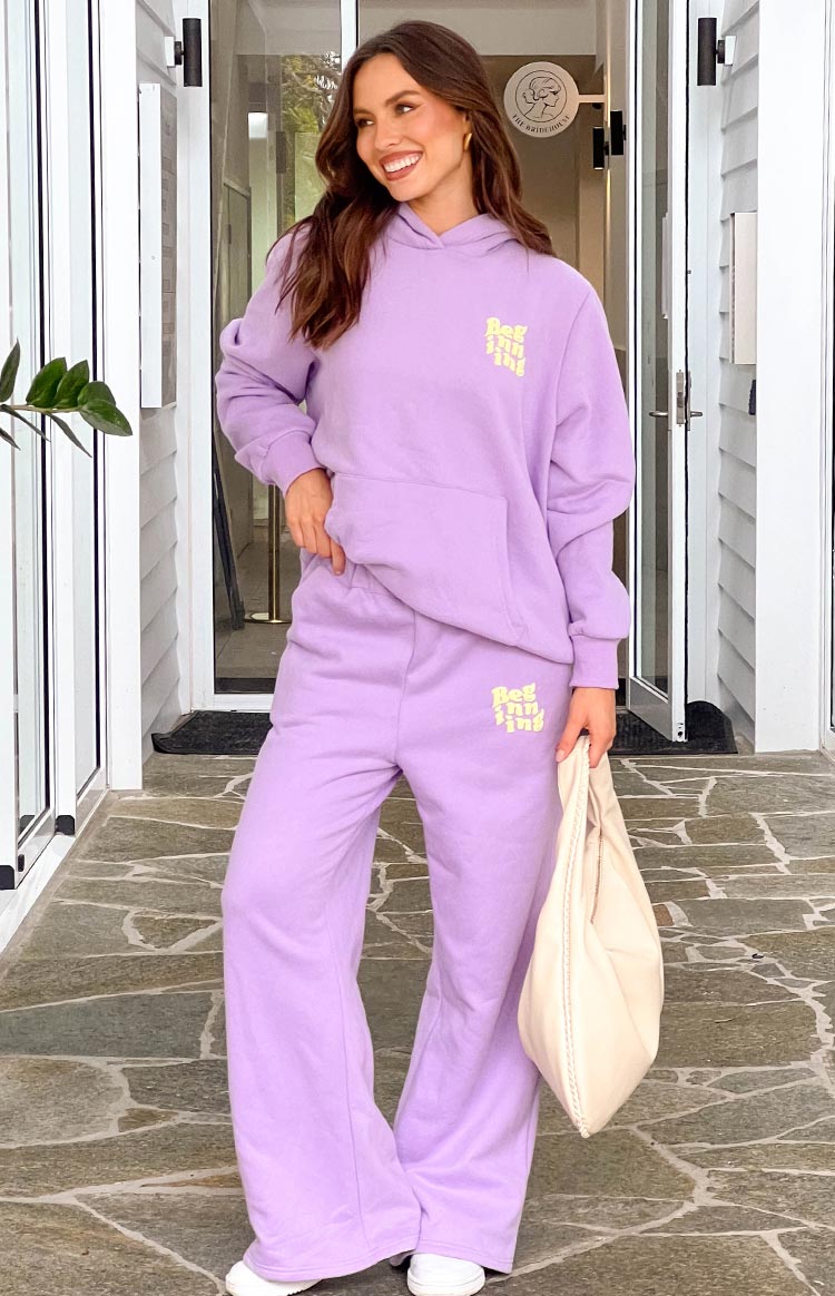 Beginning Purple Snuggle Track Pants Image