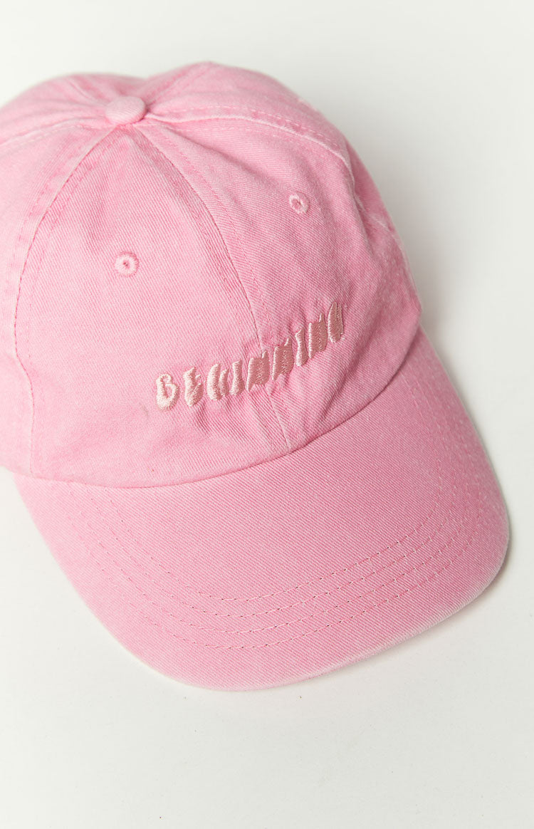 Beginning Boutique Pink Washed Cap Image