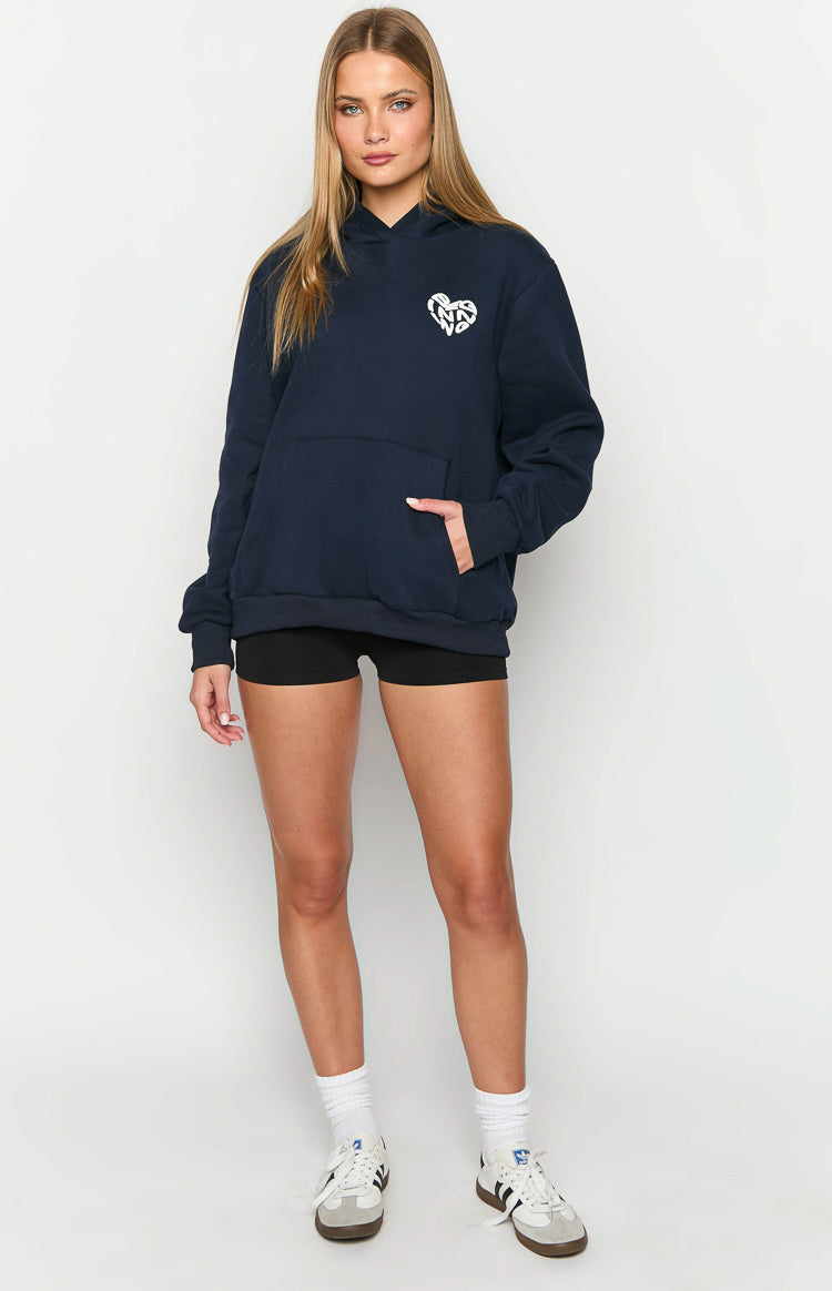 Beginning Navy Lovey Bubble Hoodie Image