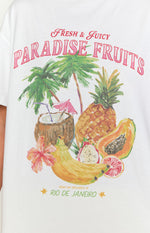 Beginning Paradise Fruits White Tee Image