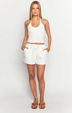 Beginning Sweetie White Lounge Shorts Image