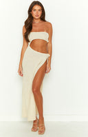 Kenza Beige Maxi Dress