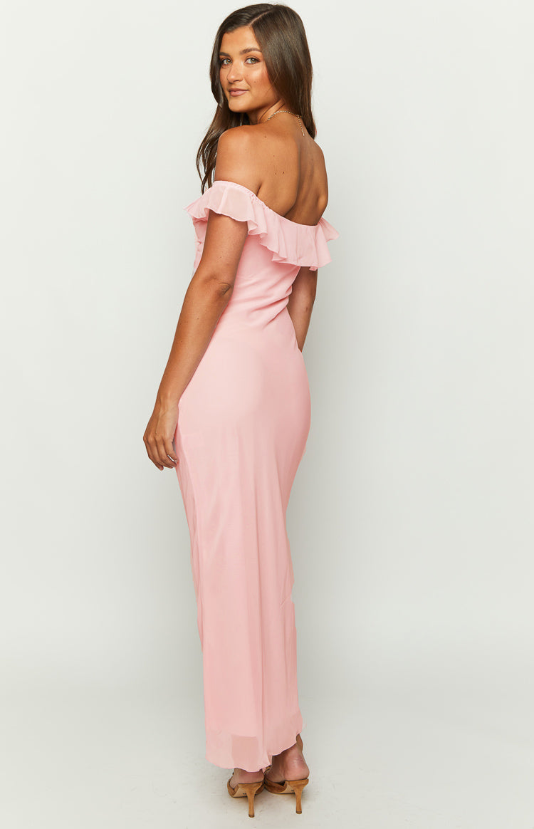 Bellflower Pink Chiffon Maxi Dress Image