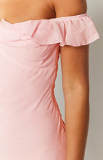 Bellflower Pink Chiffon Maxi Dress Image