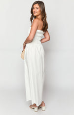 Benetti White Strapless Maxi Dress Image