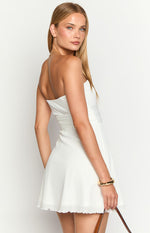 Benji White Strapless Mini Dress Image