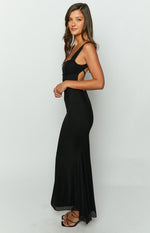 Beverley Black Mesh Maxi Dress Image