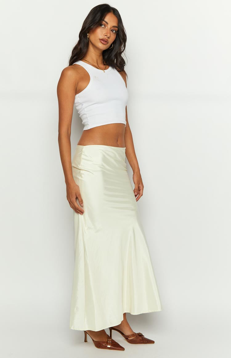 Big Love Cream Maxi Skirt Image