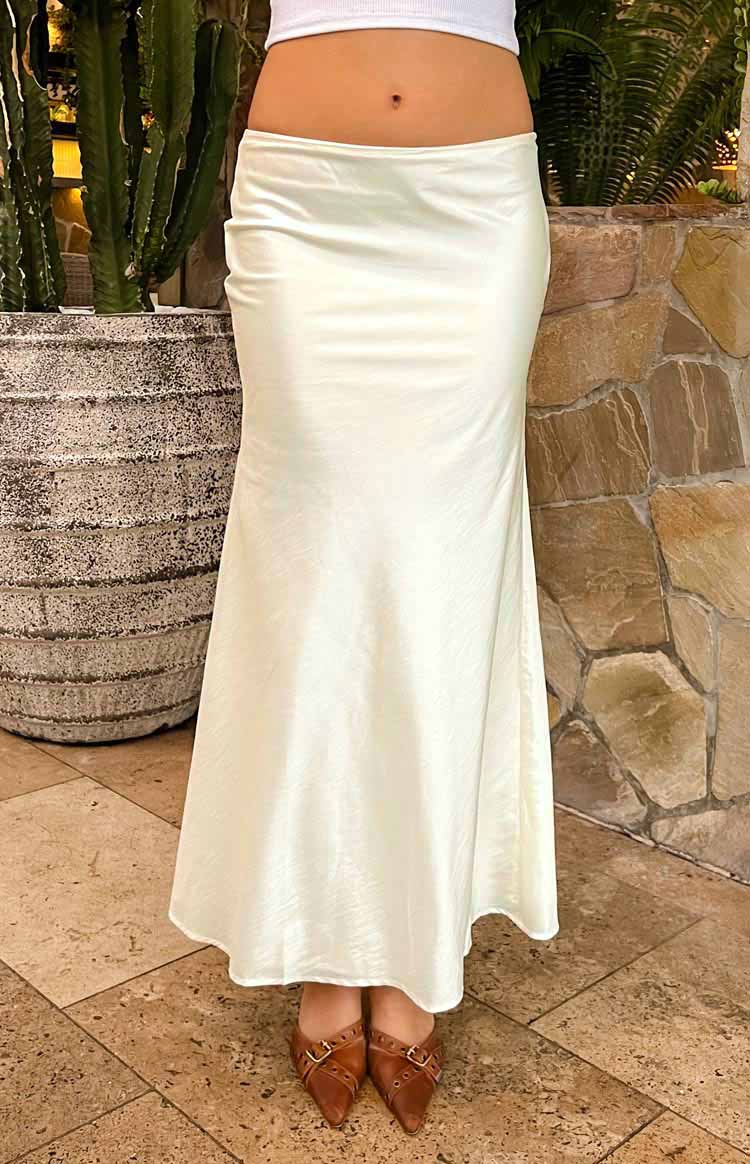 Big Love Cream Maxi Skirt Image