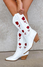 Billini Arden White Garnet Cowboy Boots Image