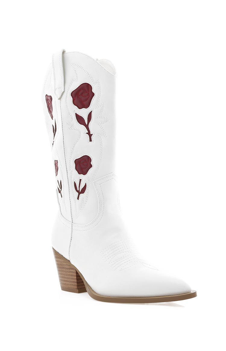 Billini Arden White Garnet Cowboy Boots Image