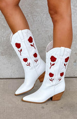 Billini Arden White Garnet Cowboy Boots Image